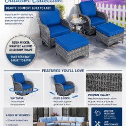 🔥 OUTDOOR PATIO SALE 🔥 Resin wicker wrapped around aluminum frame — built for style, comfort, and durability!