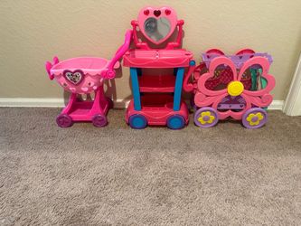 Kids Pink Toy Playset Bundle – 3 Pieces