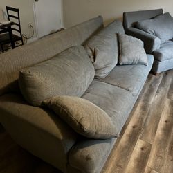 Grey 2 Piece Couch 