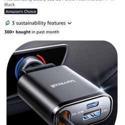 Lamicall Retractable Car Charger USB C Fast Charging 57W Type C Car Phone Charger fit iPhone 16 16e 15 Pro Max Plus Samsung Galaxy S25 S24 Ultra Pixel