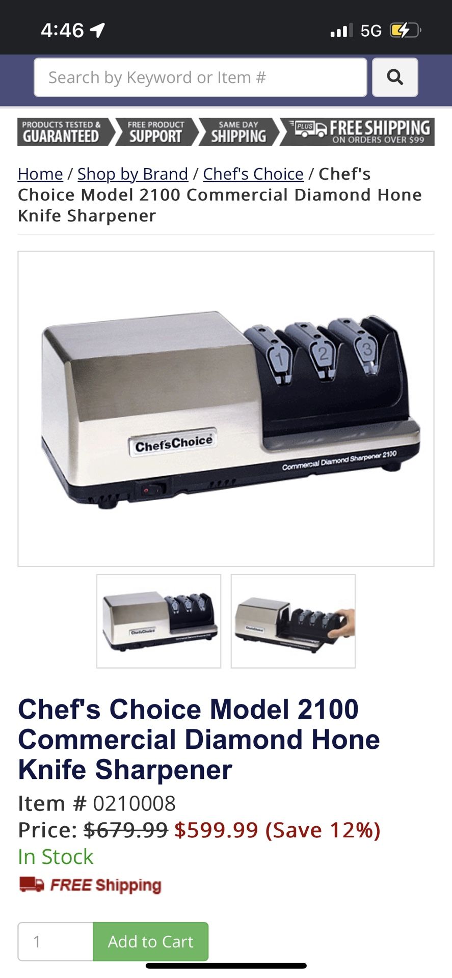 Chef's Choice Commercial Diamond Hone Knife Sharpener