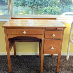 Vintage Kids Desk With Drawers 
