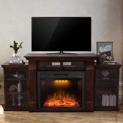 Prismaster 67" Freestanding TV Stand for TVs up to 48" with Adjustable Shelves (Stove Not Included)