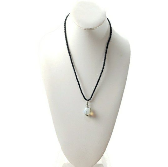 Moonstone Opal Healing Pendant Necklace 