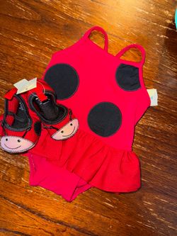 Baby Gap Ladybug Swim Suit and matching Swim Shoes