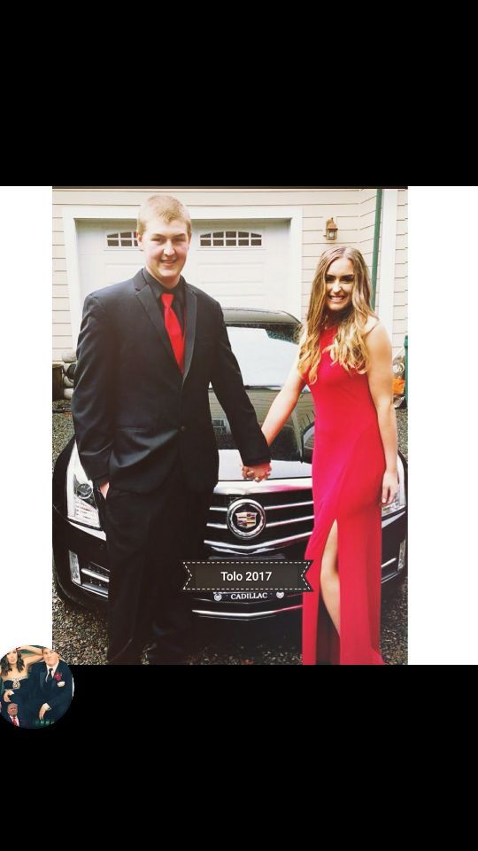 Red formal dress