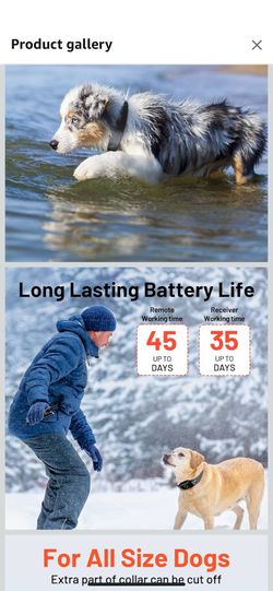  Store 4.1 * Dog Training Collar with Remote 3300ft Range Waterproof Rechargeable Electric Collar for Small Medium Large Dogs