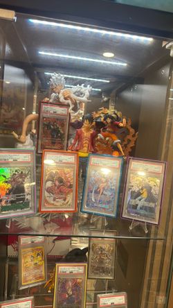 Pokemon PSA slabs and one piece PSA slabs