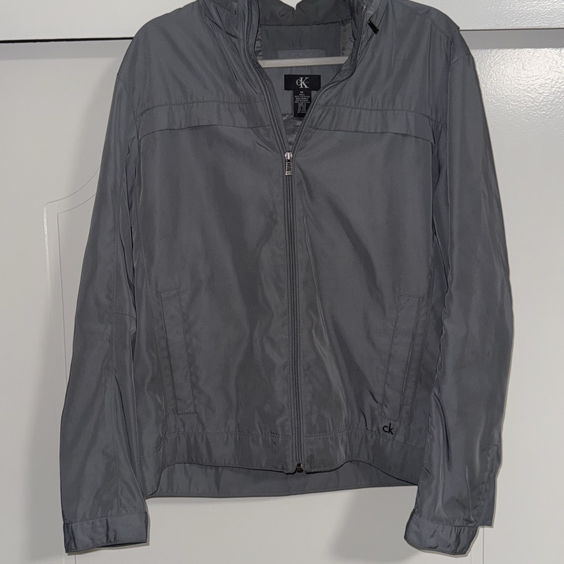 Calvin Klein Reflective Jacket With Hoodie In Collar