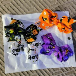 Halloween Kids Pumpkin Hair Bow
4pc Hair Clips
