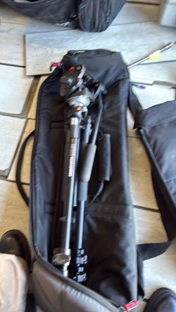 Video tripod with head and bag