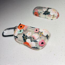 AirPods Pro Case Cover, Clear Flower