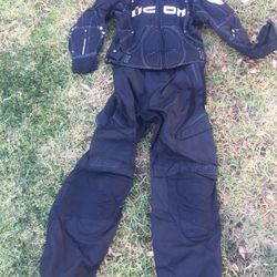 Icon Timax Titanium Moto Suit sz L