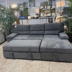 $10 Down Payment Finance 🕵🏼‍♀️New Nazli 2 Piece Sleeper Sectional Sofa  Chaise
