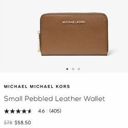 Michael Kors Small Pebbled Leather Wallet