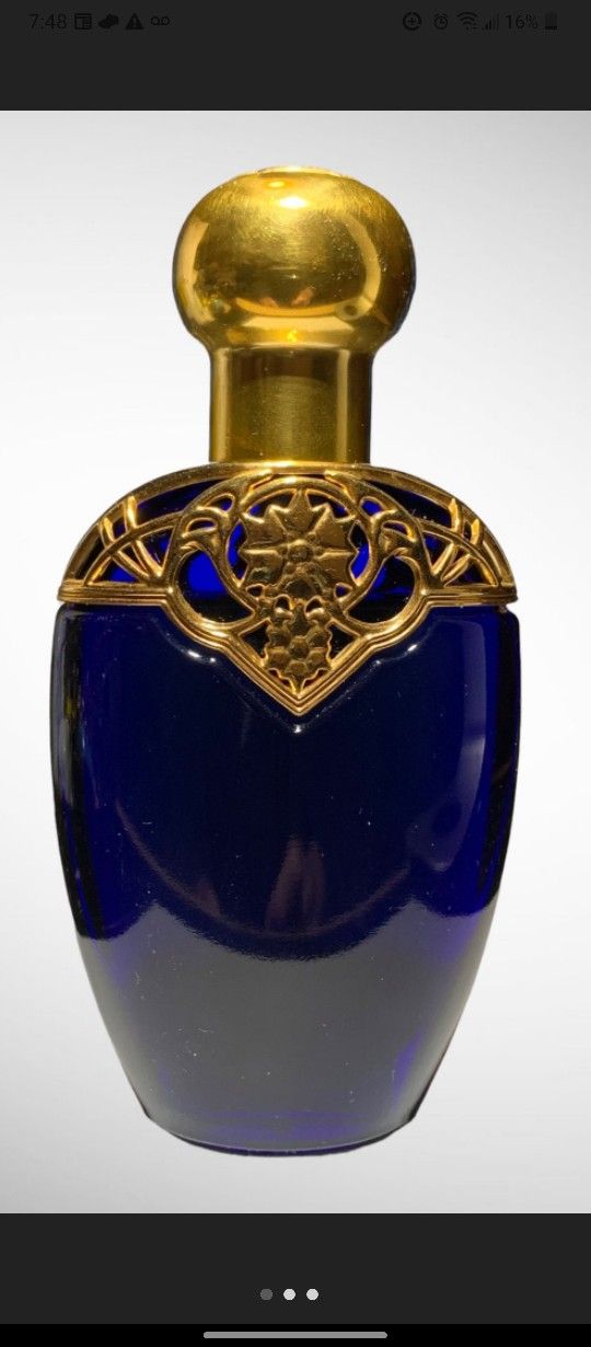 Vintage Cobalt Blue Perfume Bottle