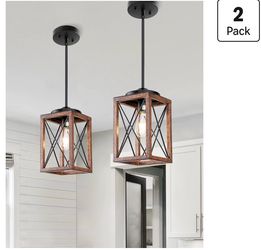 🔥 SELLING FAST! DEWENWILS 2-Pack Farmhouse Pendant Lights New - Only $59.99