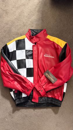 Vintage 1993 NASCAR Winston Cup Series Points Challege Leather Jacket