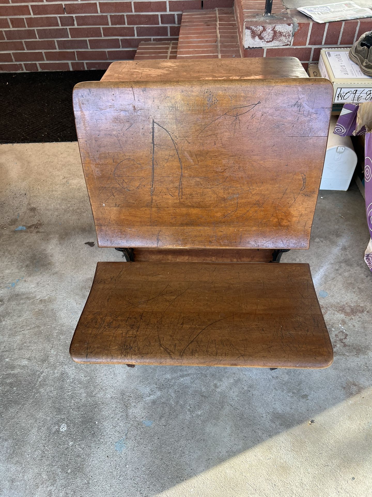 Antique School Desk