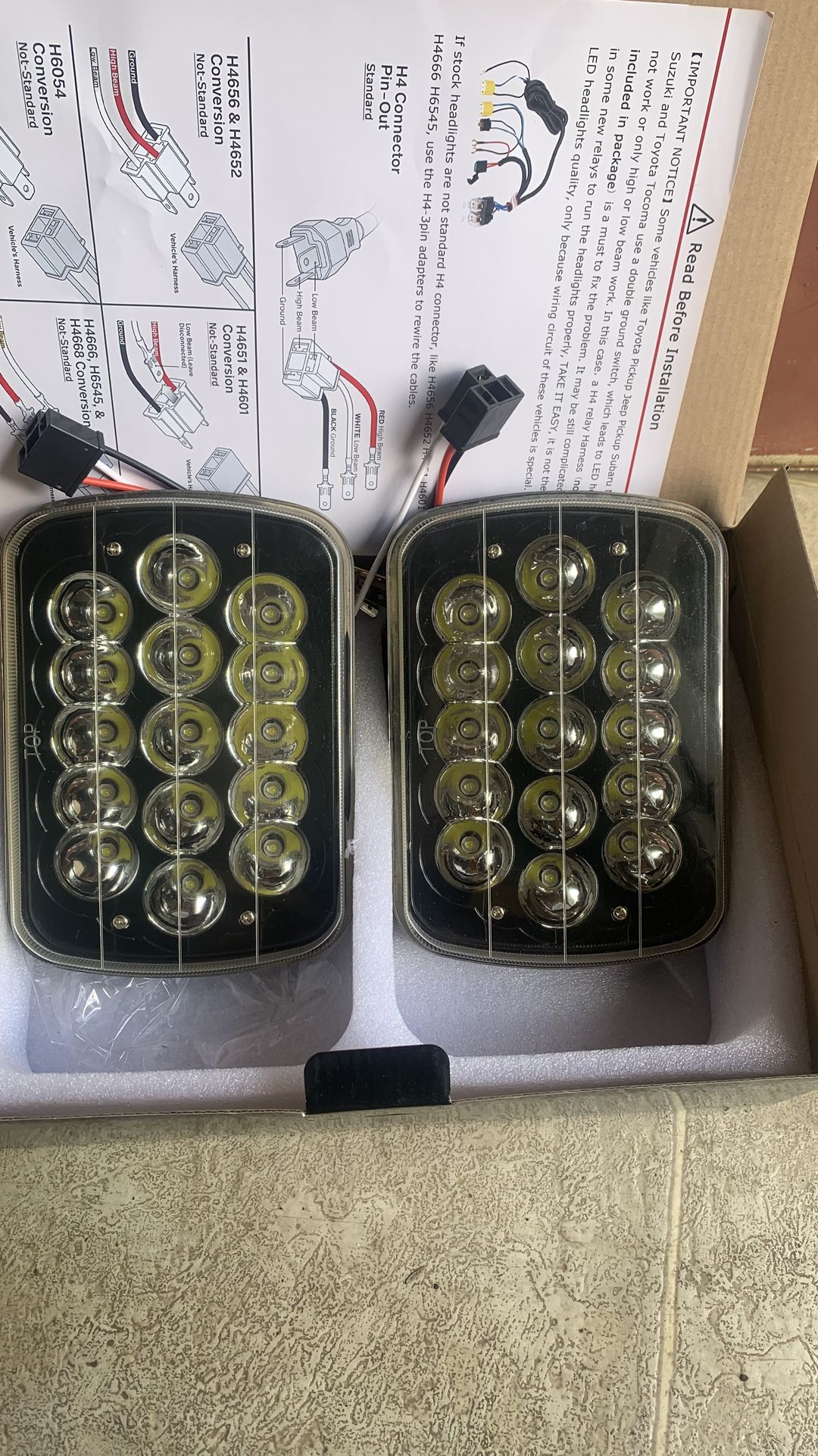 Led Head Ligths 5x7