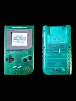 Game Boy DMG-01 Clear Green IPS Backlit Screen USB-C Rechargeable Tested
