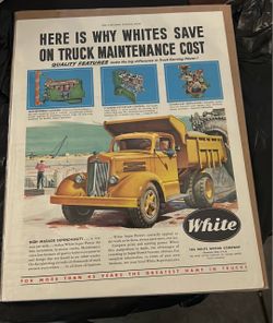 1949 White Motor Company truck magazine advertisement RARE