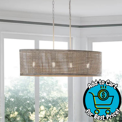 Kichler Sayulita 4 -Light White Coastal Linear Large Hanging Kitchen Island Light *Deal Of The Day*