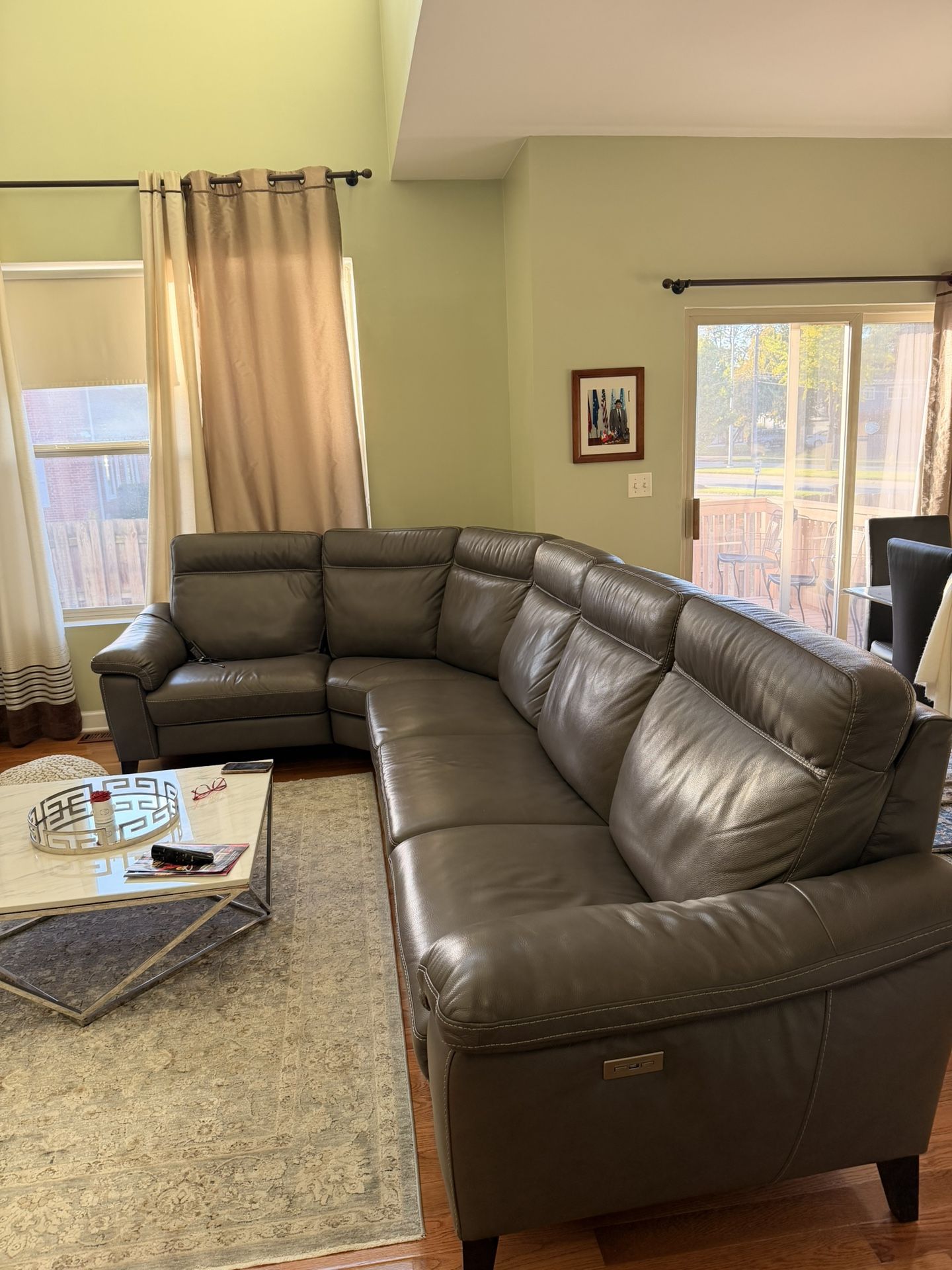 Grey L Shaped Couch.