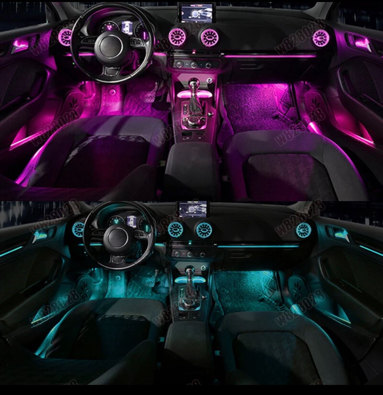 32 COLORS AMBIENT LIGHT & LED AIR VENT FOR Audi A3