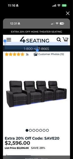 MOVIE THEATER SEATS - BRAND NEW