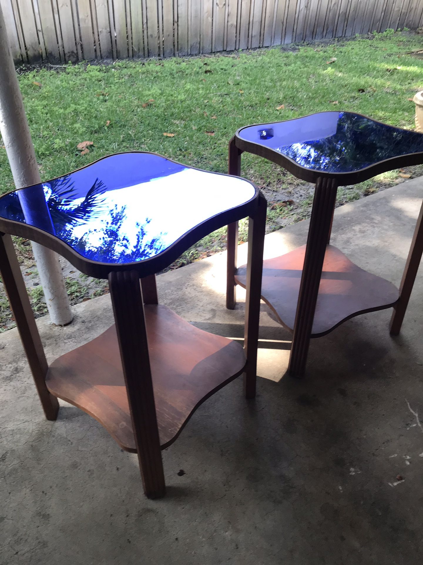 Pair of Art Deco end tables