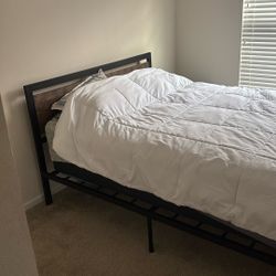 Queen size bed with 2 mattresses