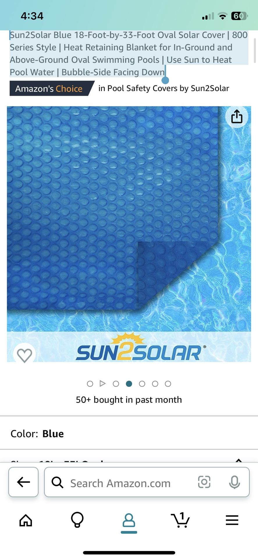 18’ X 33’ Solar Pool Cover