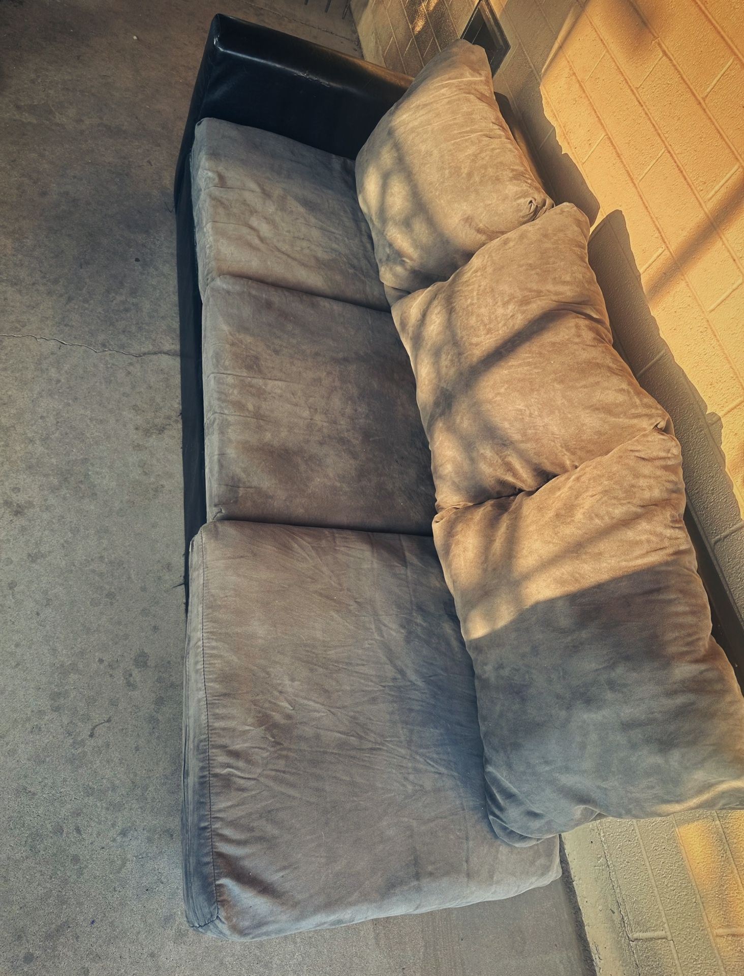 Suede Couch 
