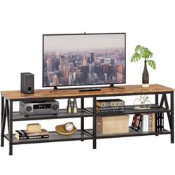 PRICE DROP!! STURDY TV STAND WITH SHELVES - BRAND NEW IN BOX