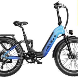 Heybike Horizon 24 Inch Fat Tire Foldable Electric Bicycle 