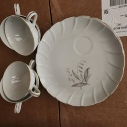 Tea Set Mugas And Small Plates