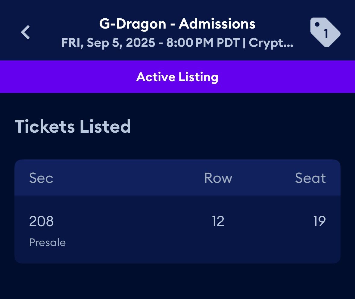 9/5 G-DRAGON 2025 WORLD TOUR [Übermensch] IN LA