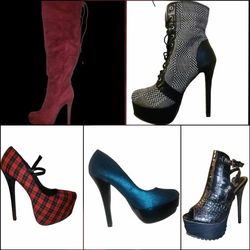 Lot Of High Heels Size 8, Pumps, Booties, Peep Toe, Thigh-high Boots