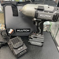 Klutch High Torque 1/2” Impact Wrench Kit 29v Cordless Brushless With Large Battery & Charger 