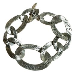 Sterling Silver  inspirational  link bracelet 