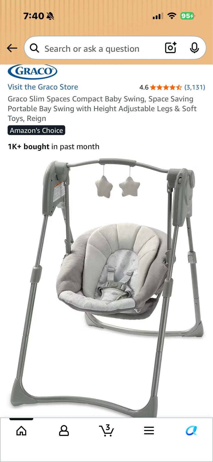 Graco baby swing