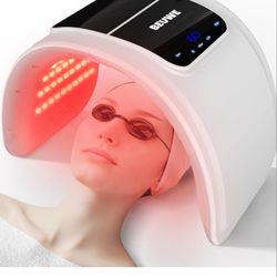 Beuwe Red-Light-Therapy-Mask, Led Light Therapy for Face, 7 Colors Led Face Mask Facial Led Light Therapy Tool Skin Care Equipment at Home, Facial Nec
