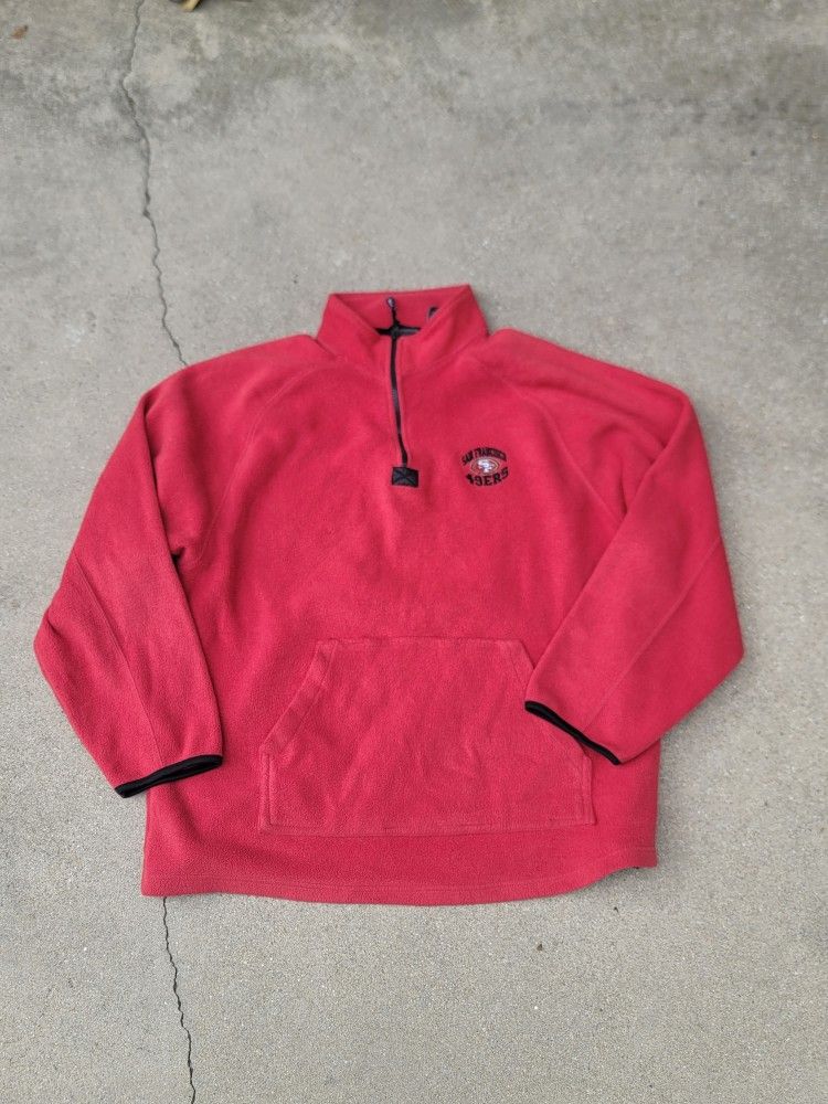 Vtg The Edge San Francisco 49ers 1/4-zip Fleece Sweatshirt