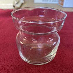 Glass Small Floating Candle Flower Vase - 3.5” x 3.5” - Estate Sale!