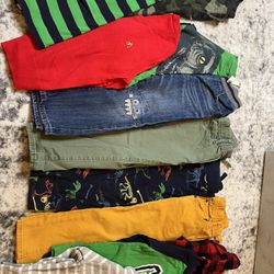 Lot Of 11 Boys Baby GAP Size 4T Clothes Jeans Pants T-Shirt Sweater Button Up