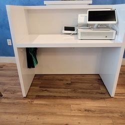 48" WHITE  Reception Desk 