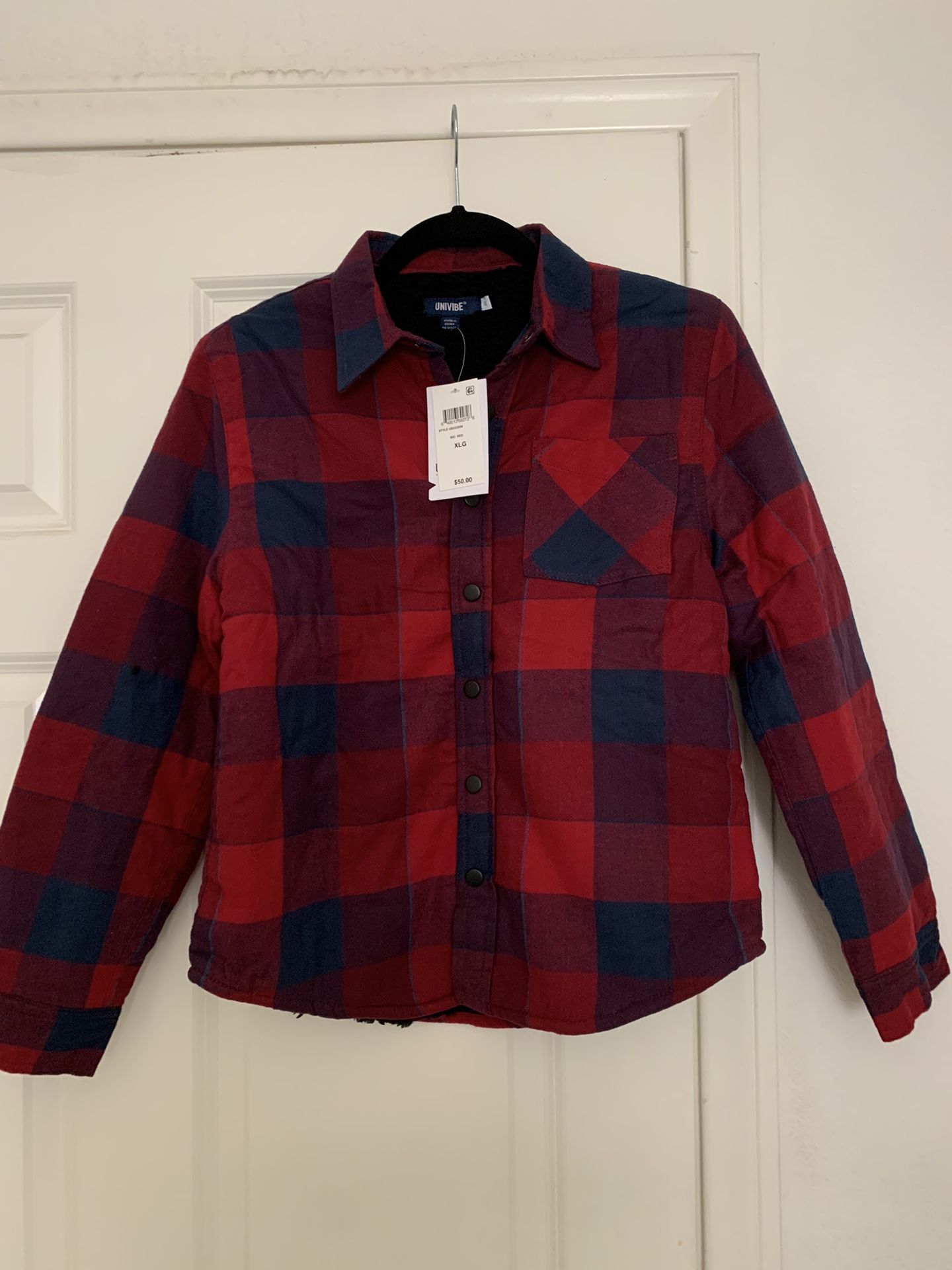 Big Boys Holdfast Sherpa Lined Flannel Shirt Jacket