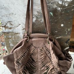 Lucky Penny Anthropologie Brown Leather Handbag 