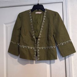 Tory Burch Avery Rhinestone Jacket Size 0